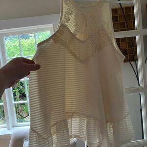 Maurices Cream Lace Tank Top